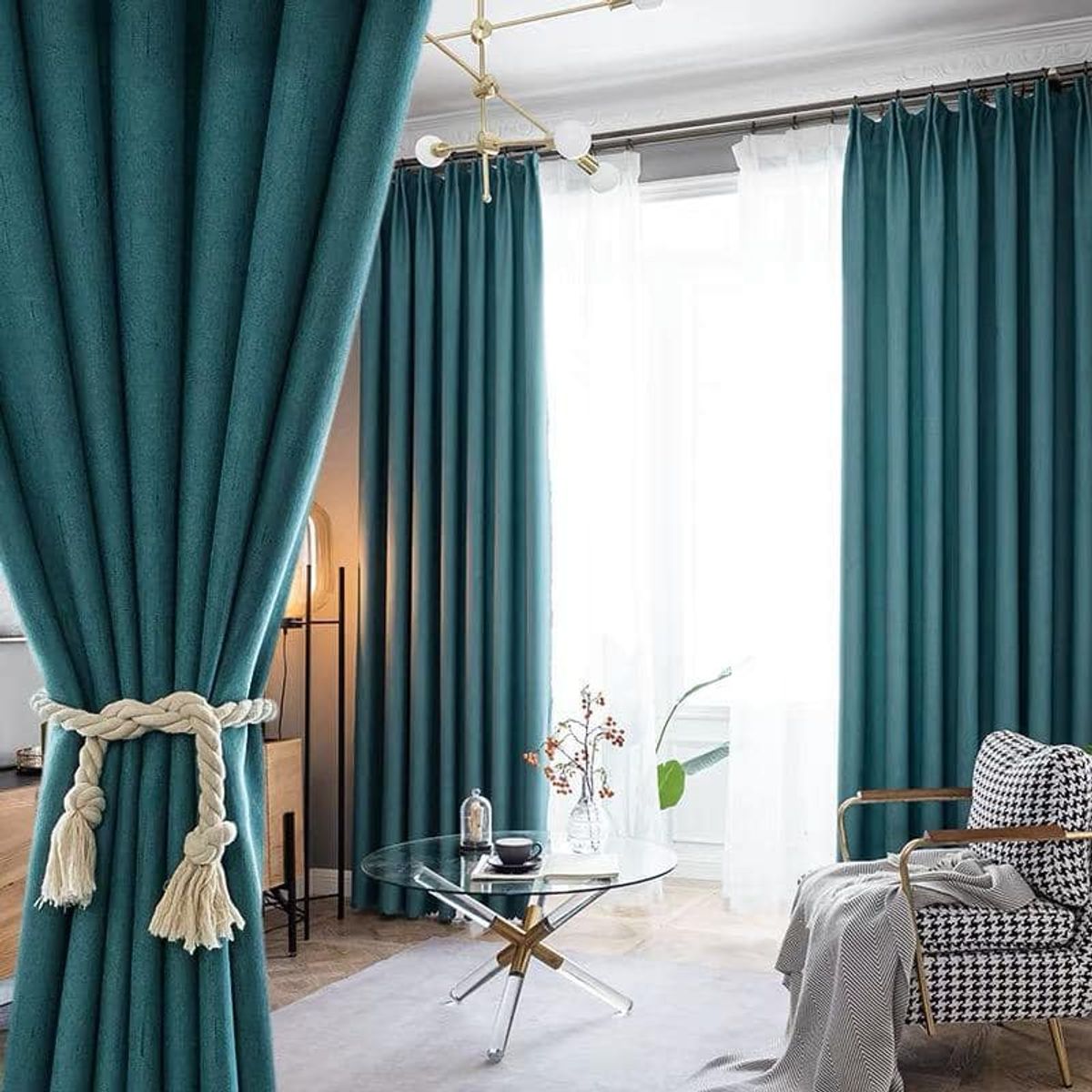 GENERICO - CORTINA AZUL PETROLEO 100% BLACKOUT ENGOMADA DE 2 PAÑOS MP