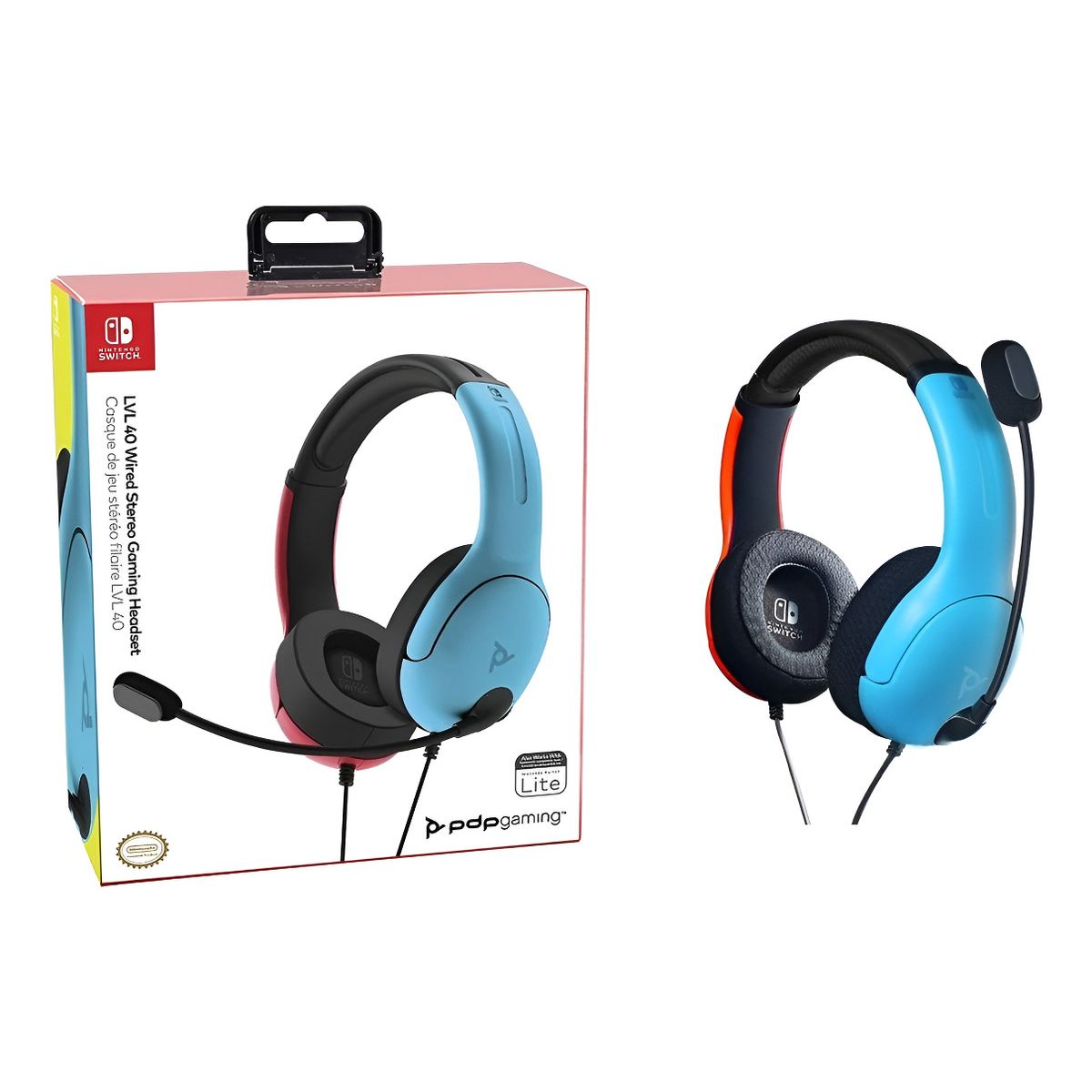 PDP - Pdp Auricular Para Switch Lvl40 C/cable Azul/rojo - Sniper