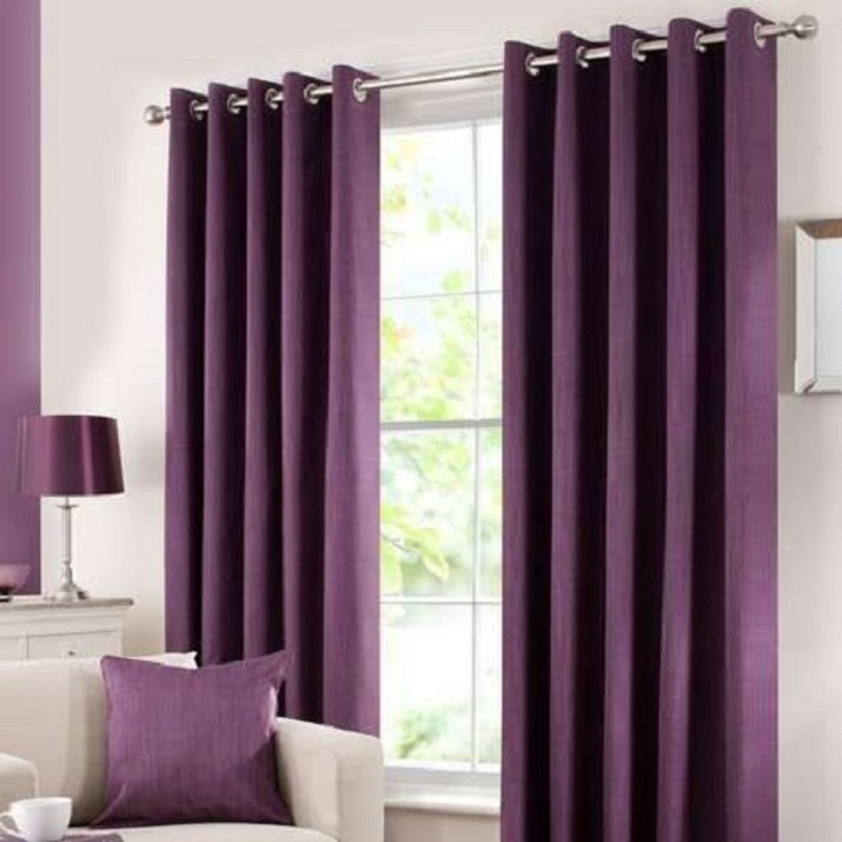 GENERICO - CORTINA MORADA 100% BLACKOUT ENGOMADA DE 2 PAÑOS MP