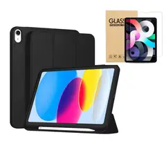 GENERICO - Fundas iPad Más Lámina De Vidrio Para iPad Pro 11 M4 / M5 - Negro