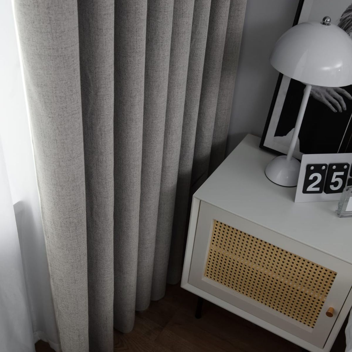 GENERICO - CORTINA BLACKOUT GRIS DE 2 PAÑOS ENGOMADA MP