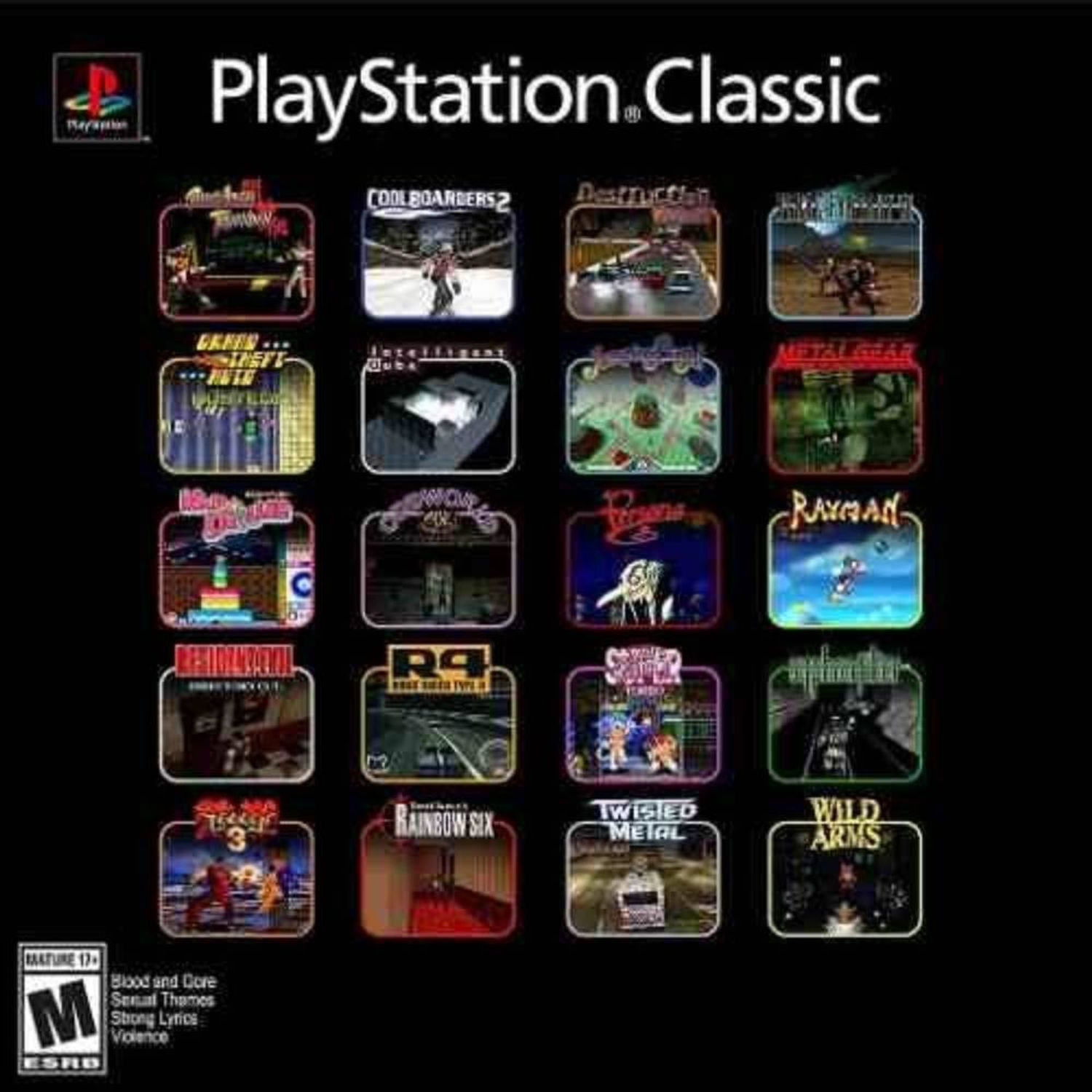 SONY Playstation Classic Mini + 2 Controles + 20 Juegos - Sniper
