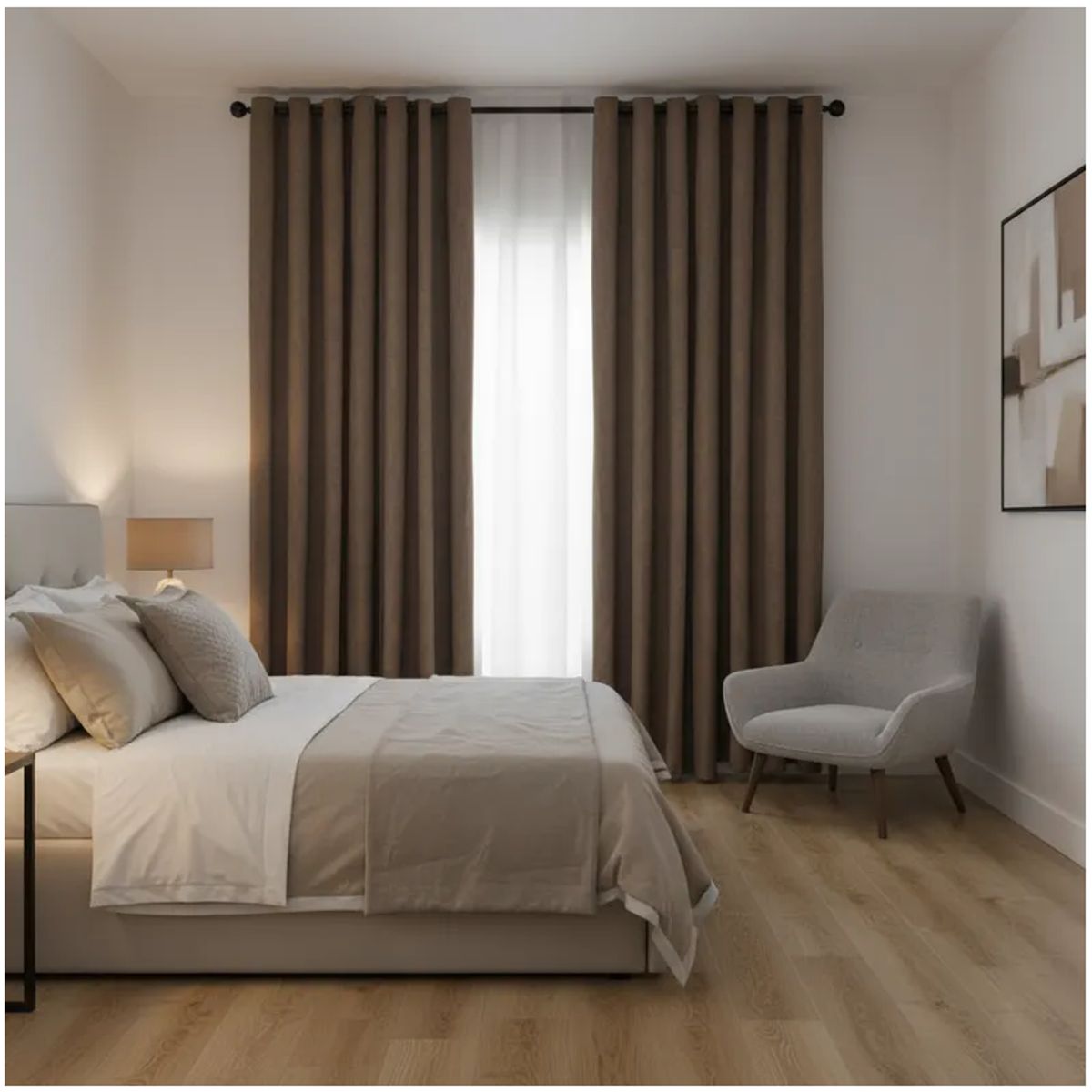 GENERICO - CORTINA BLACKOUT CAFE  DE 2 PAÑOS ENGOMADA MP