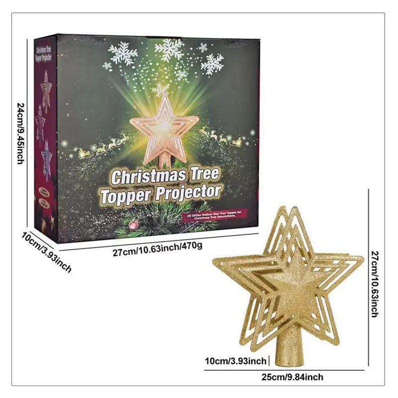 GENERICO - Estrella  Navideña Proyector Led Arbol Navidad