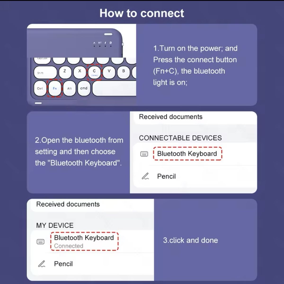 GENERICO - Pack Teclado 2.0 10 " y Mouse Bluetooth Tablet iPad letra Ñ - Sandía