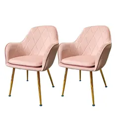 HABITA2 CHILE - Pack 2 poltrona lux patas doradas - Rosa