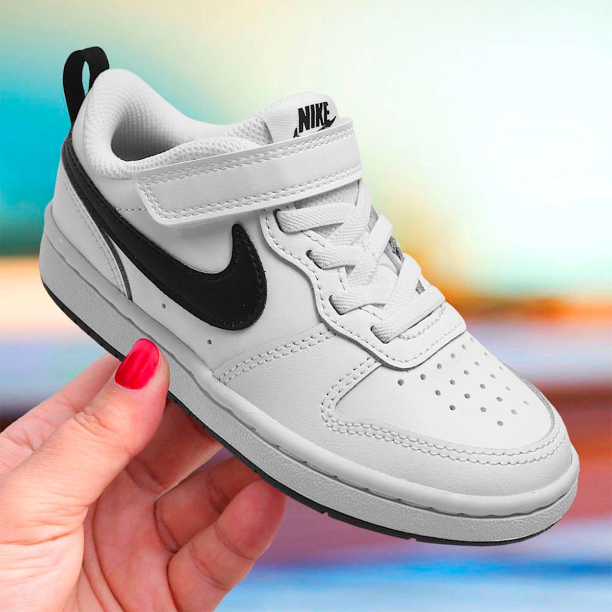 NIKE - Court Borough Low 2 Zapatilla Urbana Niño Blanco (26.5 a 34) Nike