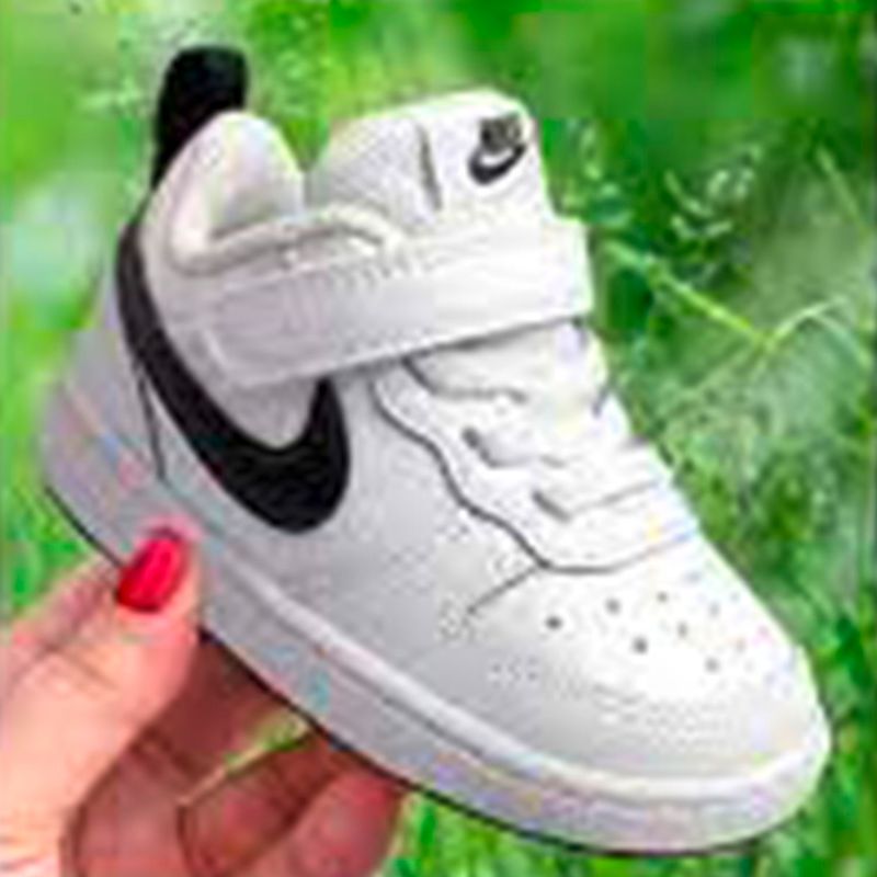 NIKE - Court Borough Low 2 Zapatilla Urbana Niño Cuero Blanco (16 a 26) Nike