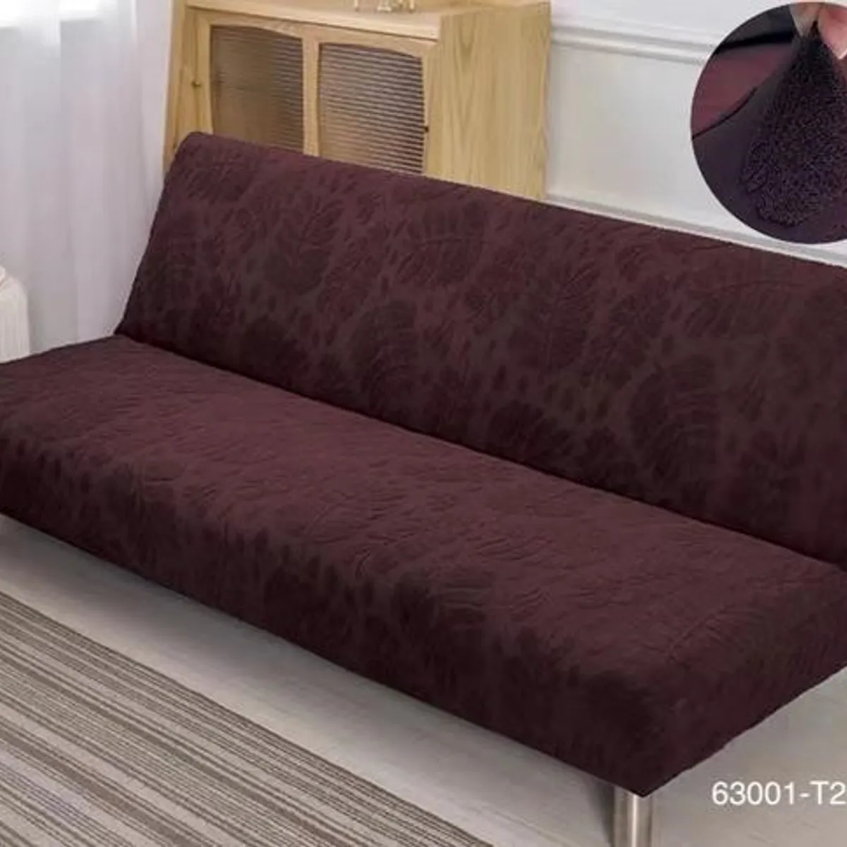 GENERICO - CUBRE FUTON TELA JACQUARD ELASTICADA TELA PREMIUM