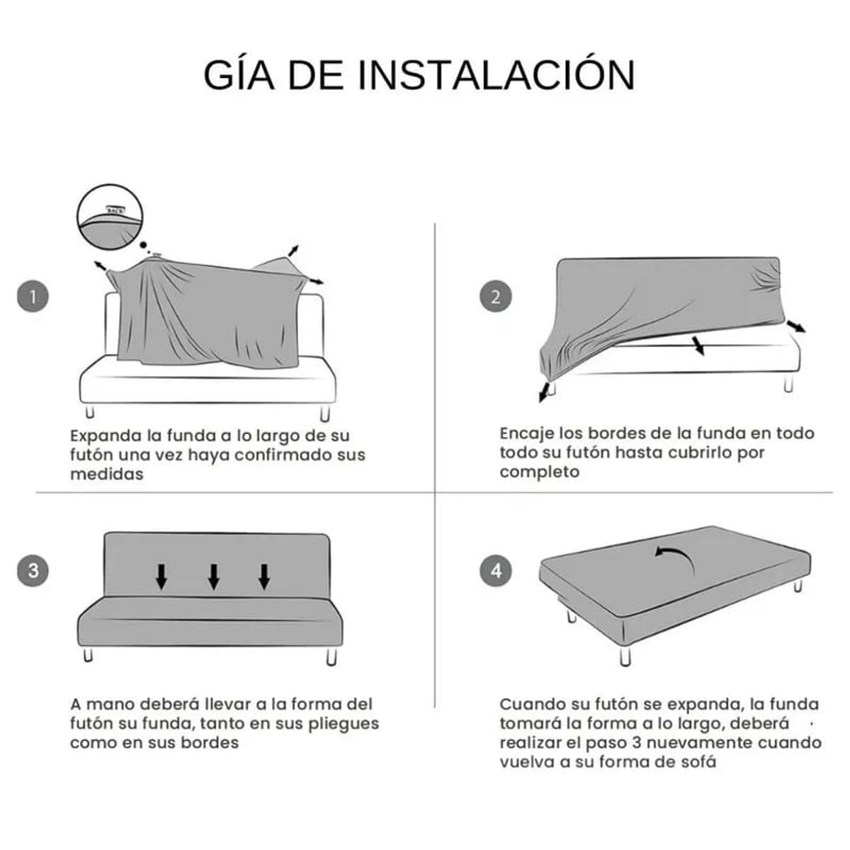 GENERICO - CUBRE FUTON TELA JACQUARD ELASTICADA TELA PREMIUM