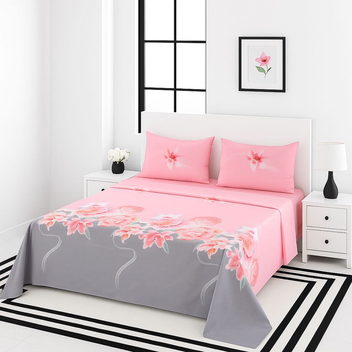 ARMONIA - Juego sábanas diseño 762 clásicas KING 2½ P 144 hilos