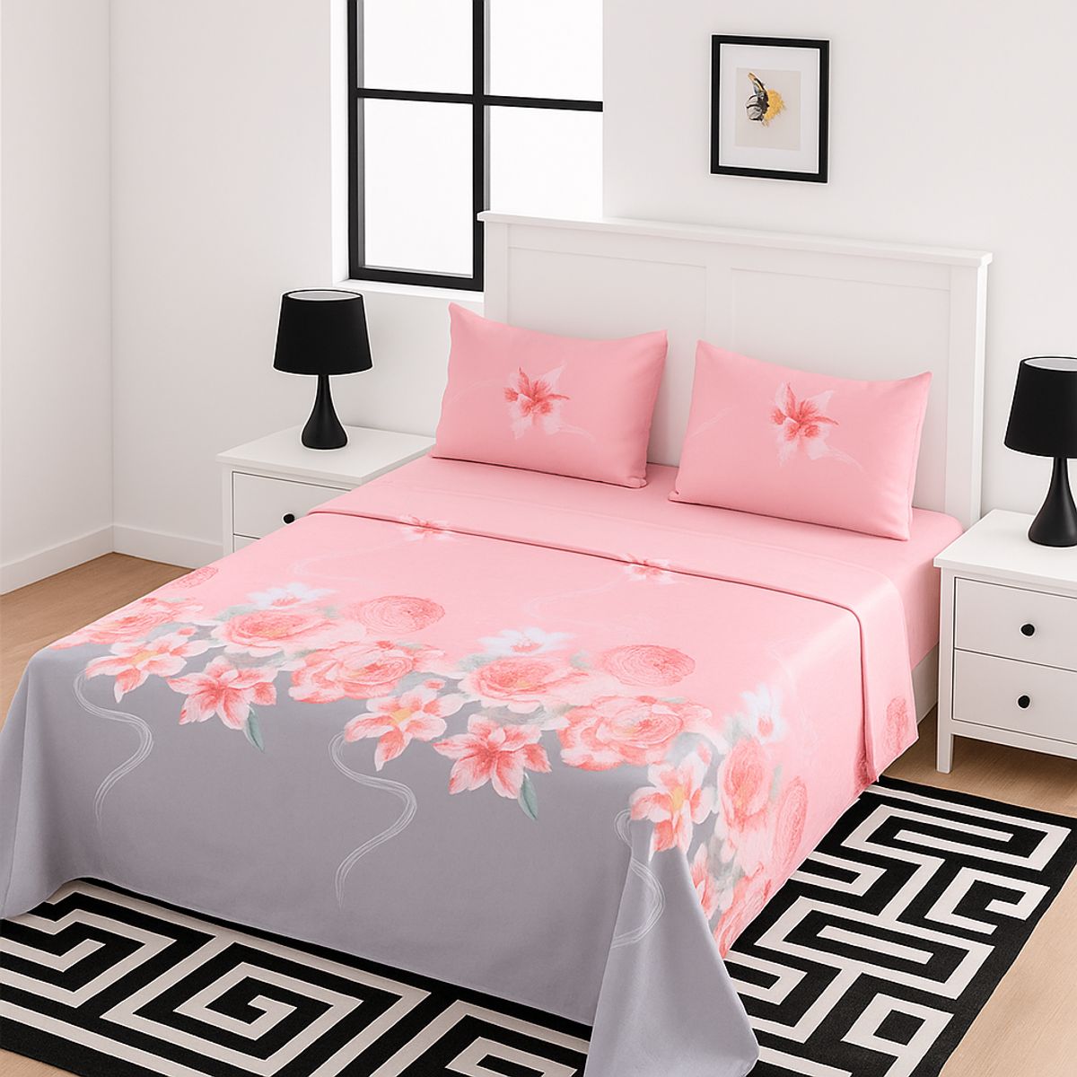 ARMONIA - Juego sábanas diseño 762 clásicas KING 2½ P 144 hilos