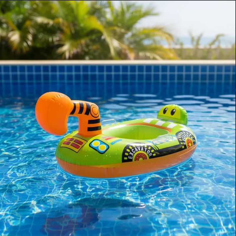 GENERICO - Flotador inflable con Diseño de Excavadora para niños