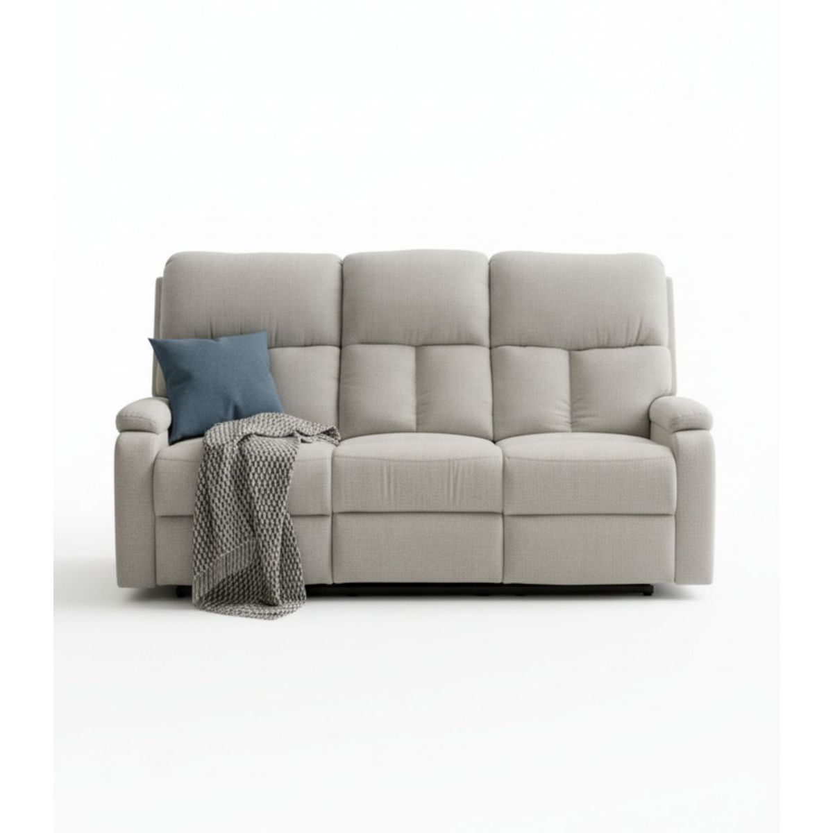 DANIELS - Sofá 3 Cuerpos Reclinable Beige Moderno Matheus PK8071SBE