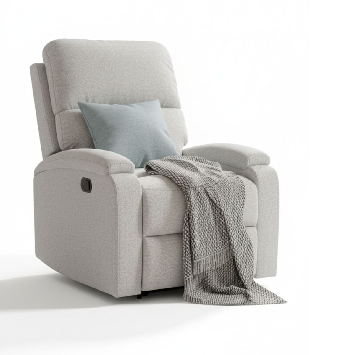 DANIELS - Berger Reclinable Blanco Moderno de Lino Matheus PK8071BIV.