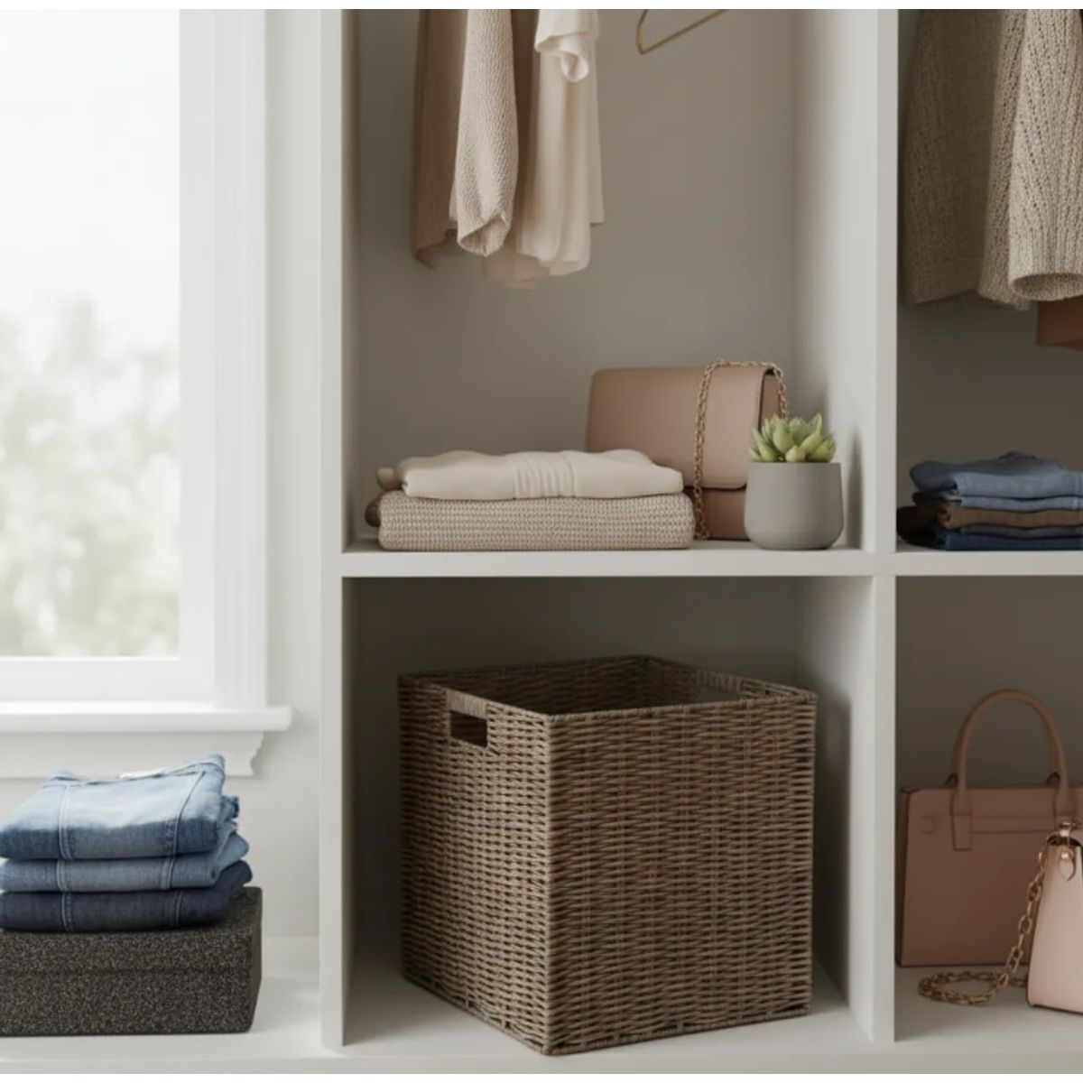 GENERICO - Caja Organizadora Plegable Organización Ropa 30x32x29 Cm