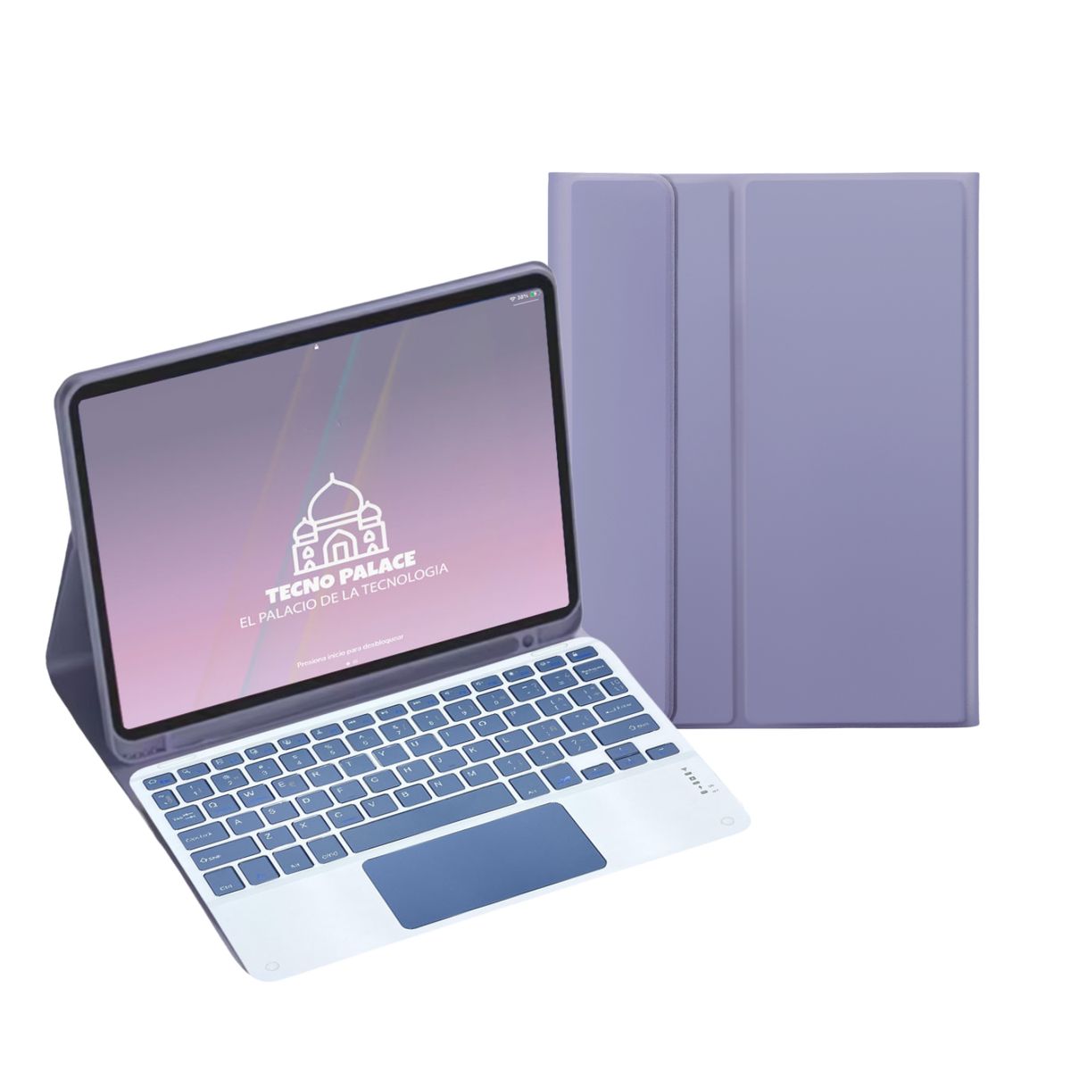 GENERICO - Fundas Con Teclado TouchPad Para Galaxy Tab S7-S8 Incluye letra Ñ