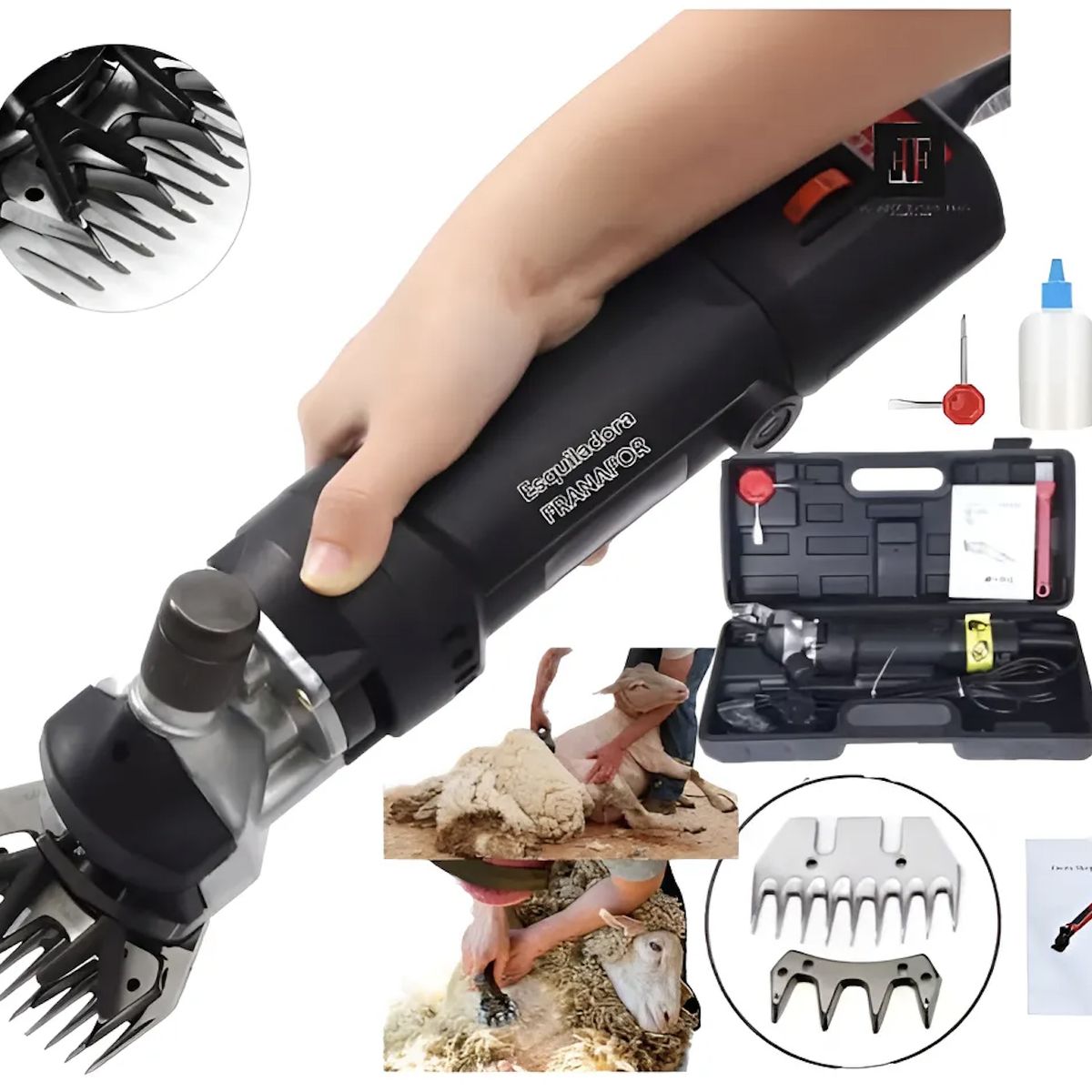 GENERICO - Esquiladora Ovejas Esquila Maquina Potente Profesional Negro