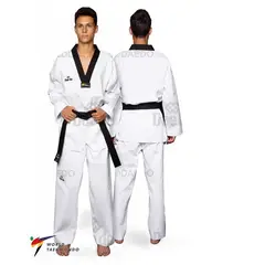 DAEDO - DOBOK ESTANDAR CUELLO NEGRO SIN BORDADO ESPALDA WT