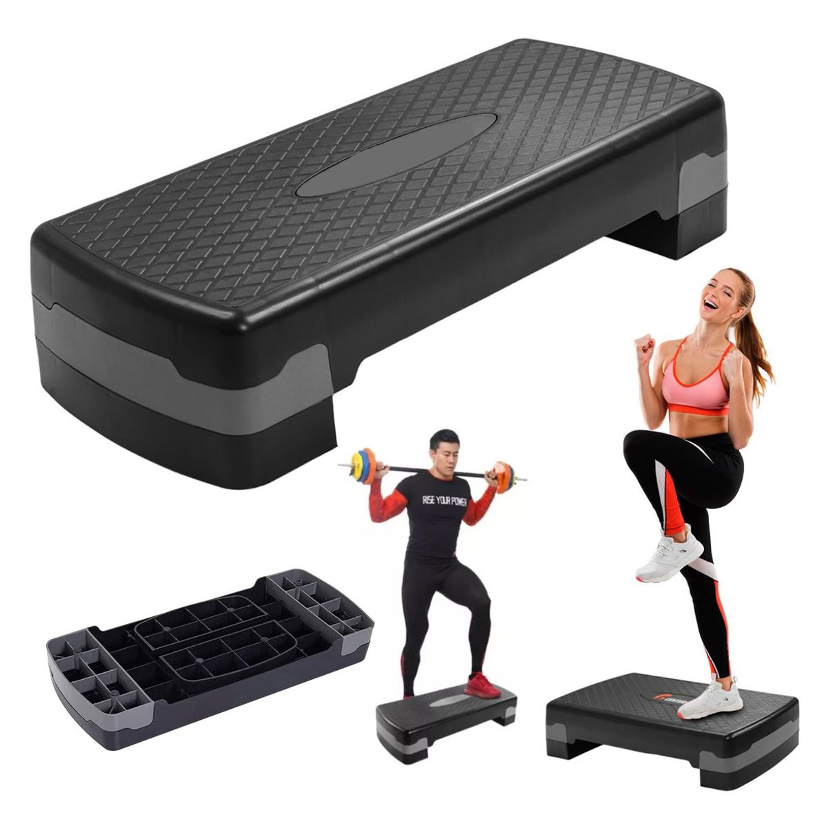 EVERSO - Step Aerobico 2 Niveles Antideslizante Pilates Fitness