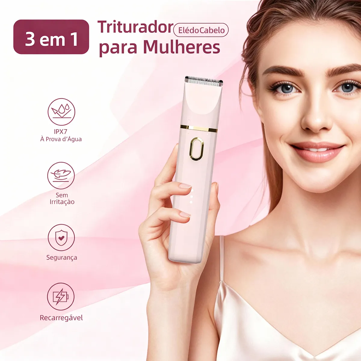 EVERSO - Depilador Eléctrico 3 En 1 Bikini Facial Axilas Nariz Cejas