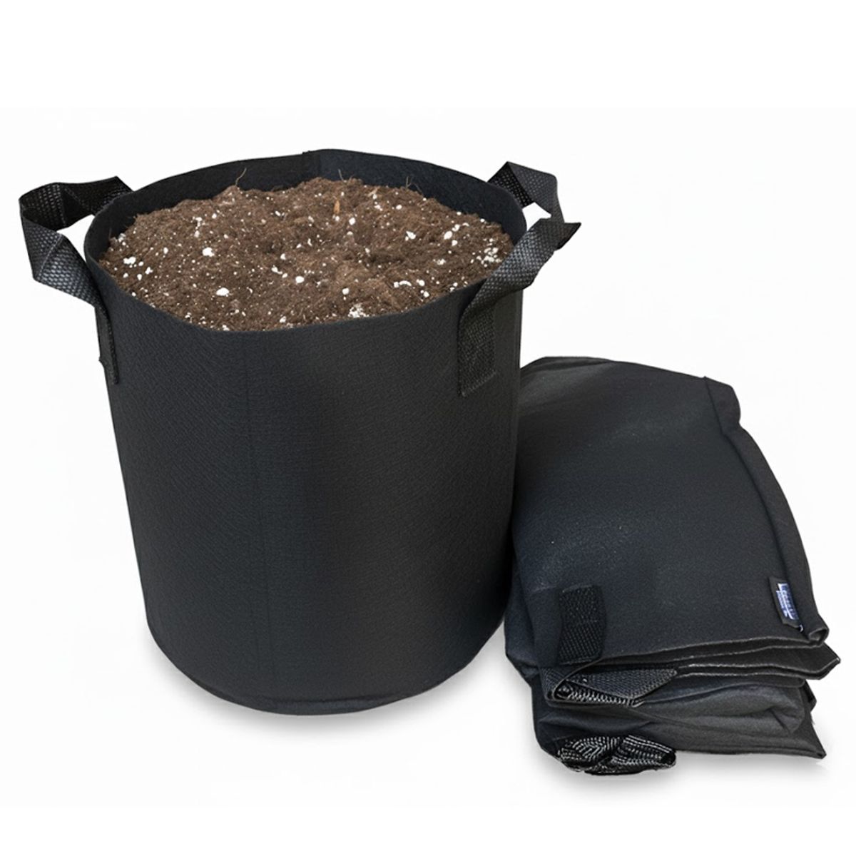 GENERICO - Pack 5 Macetas Redondas Geotextil 13 Litros