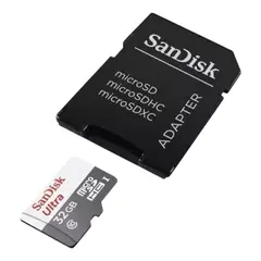 SANDISK - Tarjeta de Memoria 32gb micro SD Adaptador