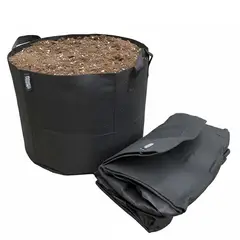 GENERICO - Pack 5 Macetas Redondas Geotextil 38 Litros