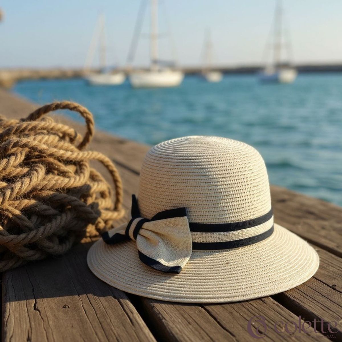 COLETTE - Sombrero De Papel Lazo Humita Colores