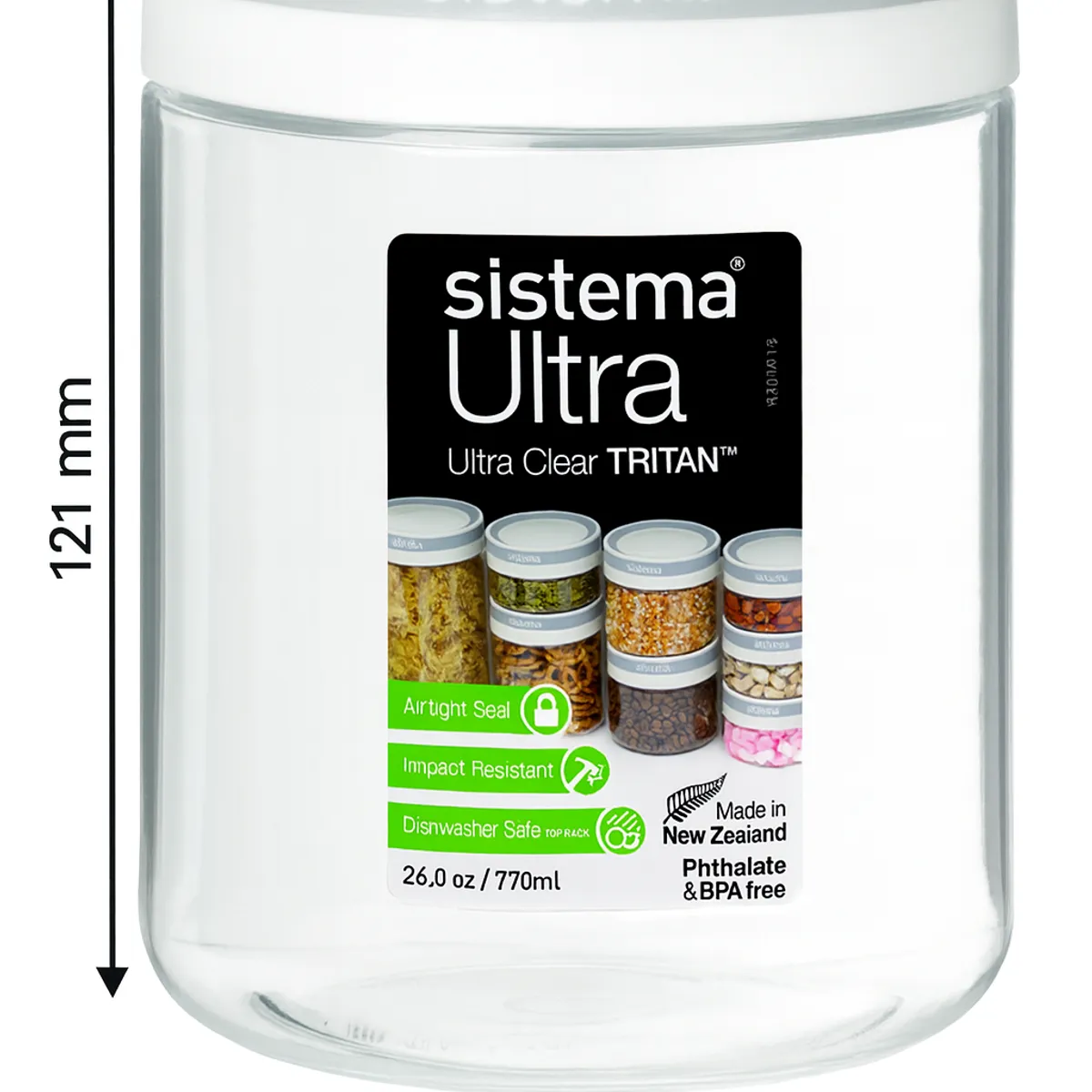 SISTEMA - Set de 3 Contenedores de 700 ml. Ultraresistentes, Transparentes y Libres de BPA