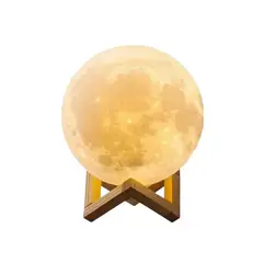 GENERICO - Lámpara Luna 3D Luz Led 12 Cm a Pilas