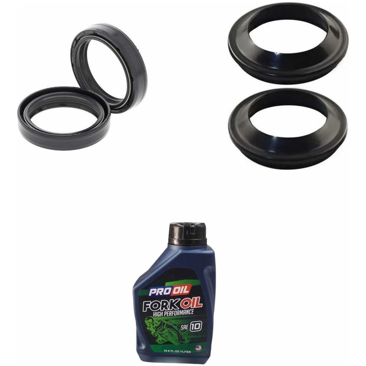 GENERICO - Kit Retenes Telescopica + Guardapolvos + Liquido Twister 125