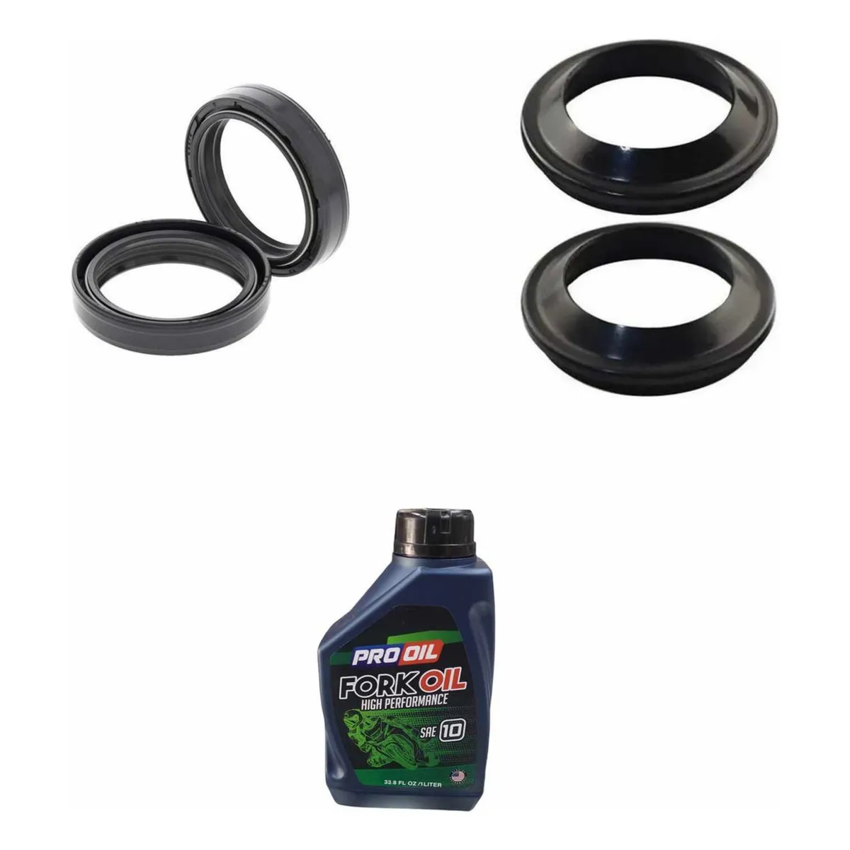 GENERICO - Kit Retenes Telescopicas + Guardapolvos + Liquido Vmen 125