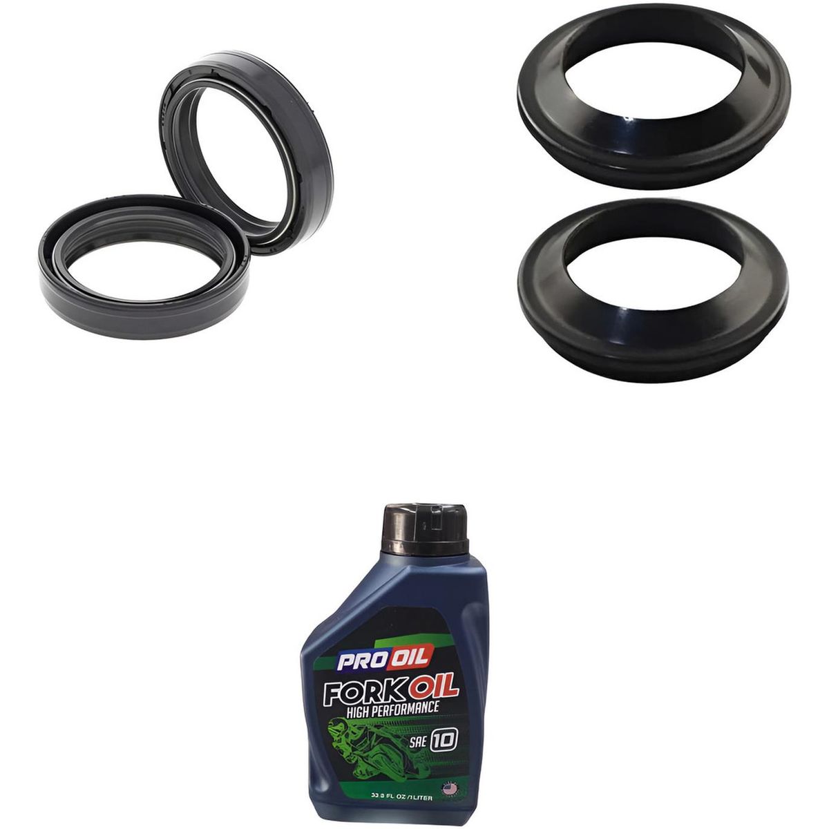 GENERICO - Kit Retenes Telescopicas + Guardapolvos + Liquido Xblade 160