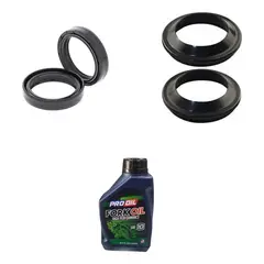 GENERICO - Retenes Telescopicas+guardapolvos+liquido Yamaha Fzn 150 2.0