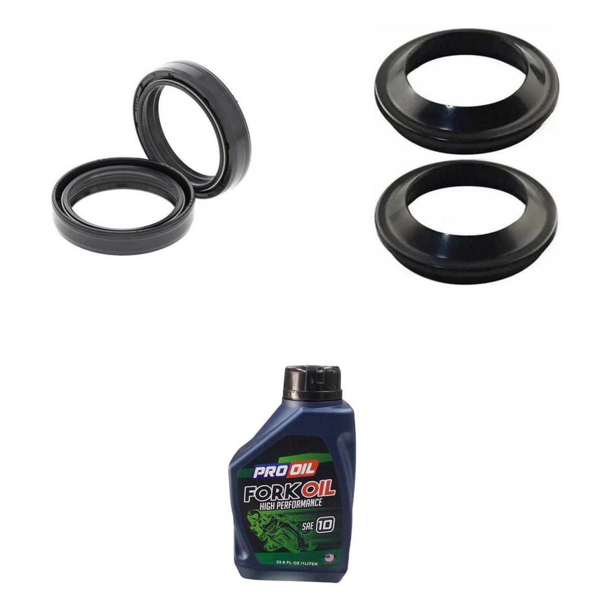GENERICO - Retenes + Guardapolvos De Telescopicas + Liquido Yamaha Fz16
