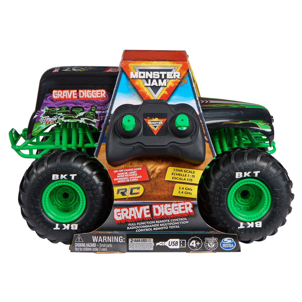 JAM MONSTER - Camión A Control Remoto Grave Digger RC Monster Jam