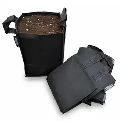 GENERICO - Pack 5 Macetas Cuadradas Geotextil 7 Litros