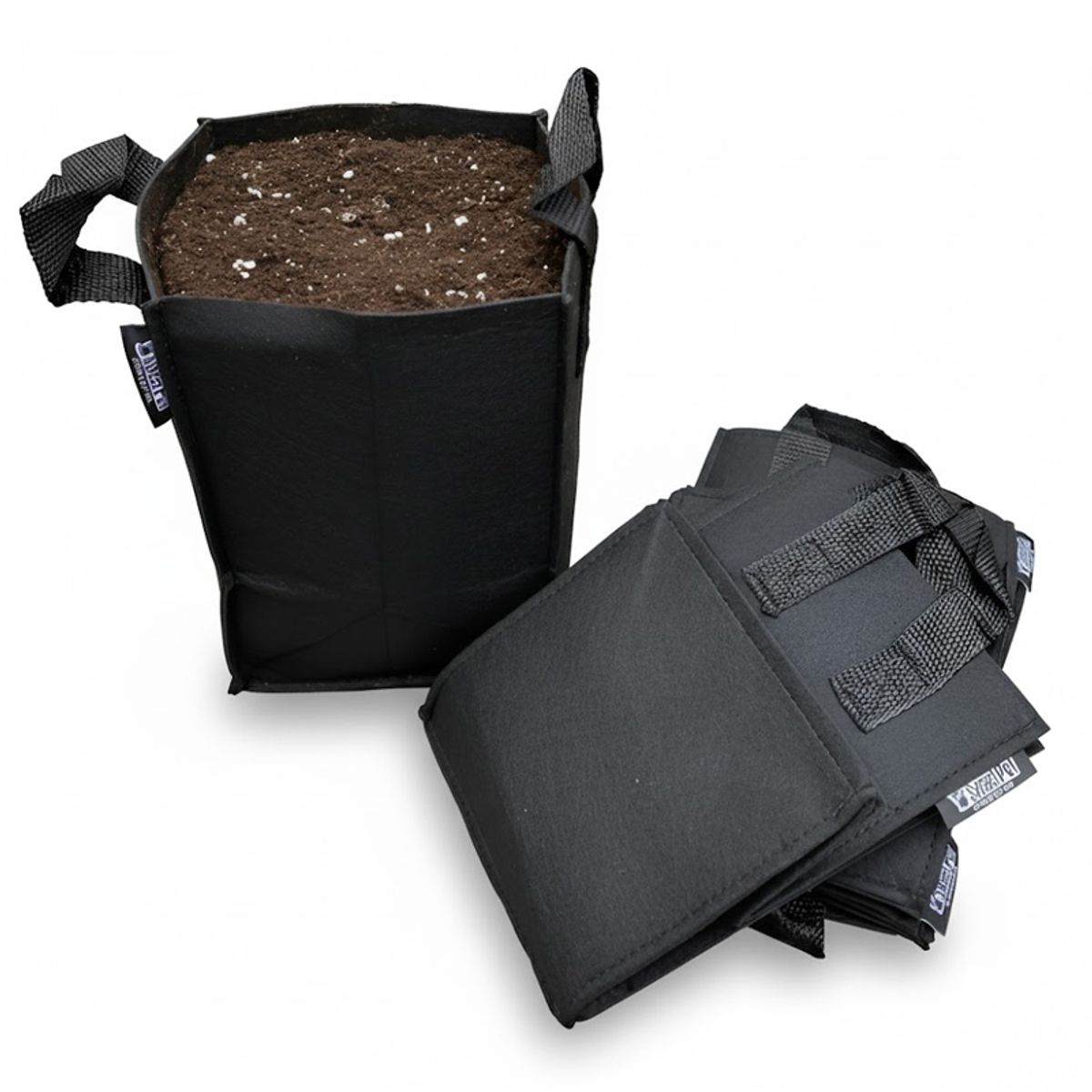 GENERICO - Pack 5 Macetas Cuadradas Geotextil 24 Litros