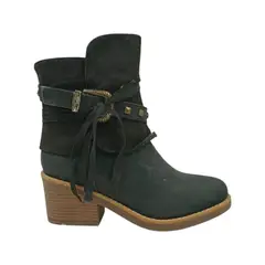 HERIEL - Botín Negro Taco Mujer