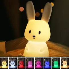 GENERICO - Luz Nocturna De Conejo De Silicona En 8 Colores Regalos