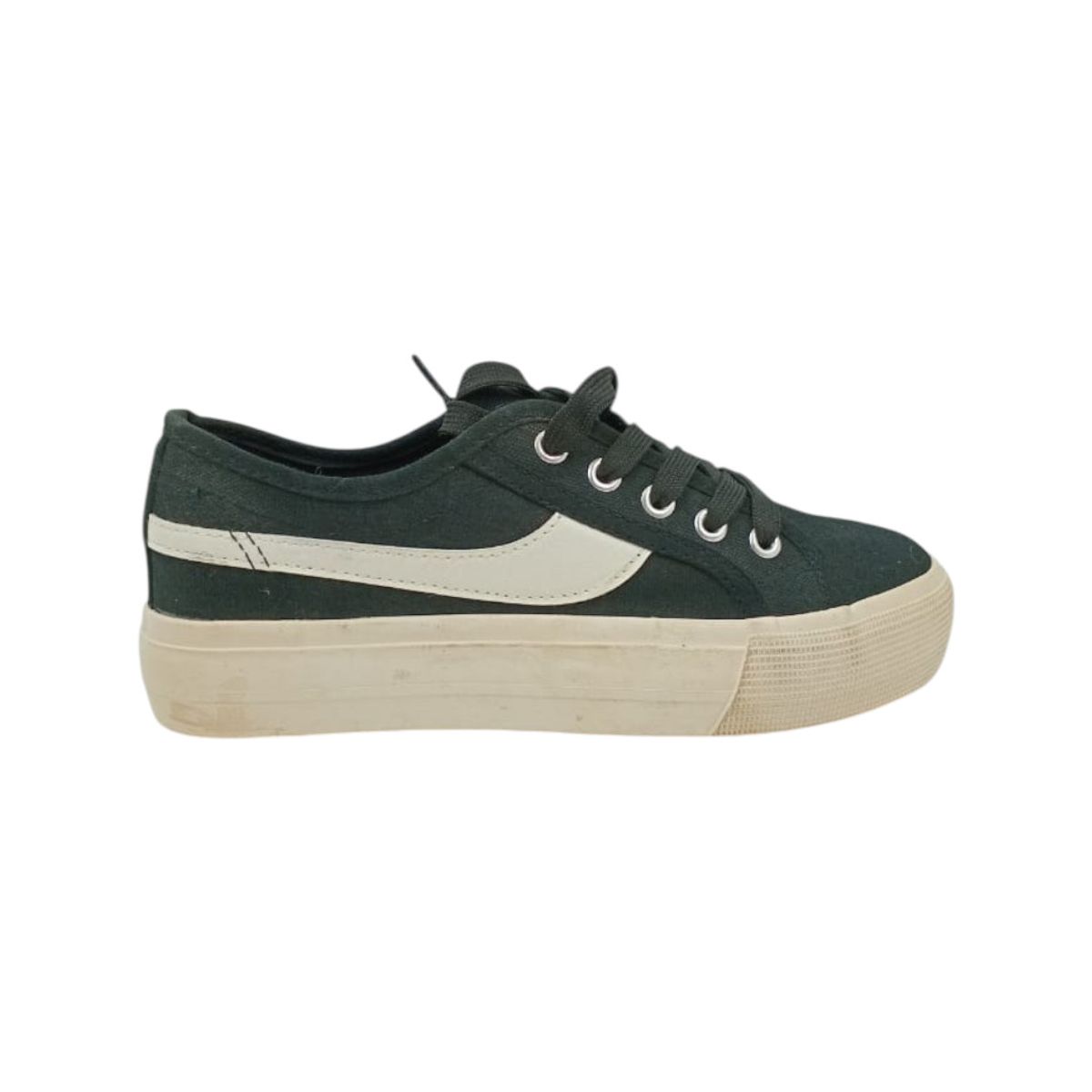 HERIEL - Zapatilla Negra Textil Mujer
