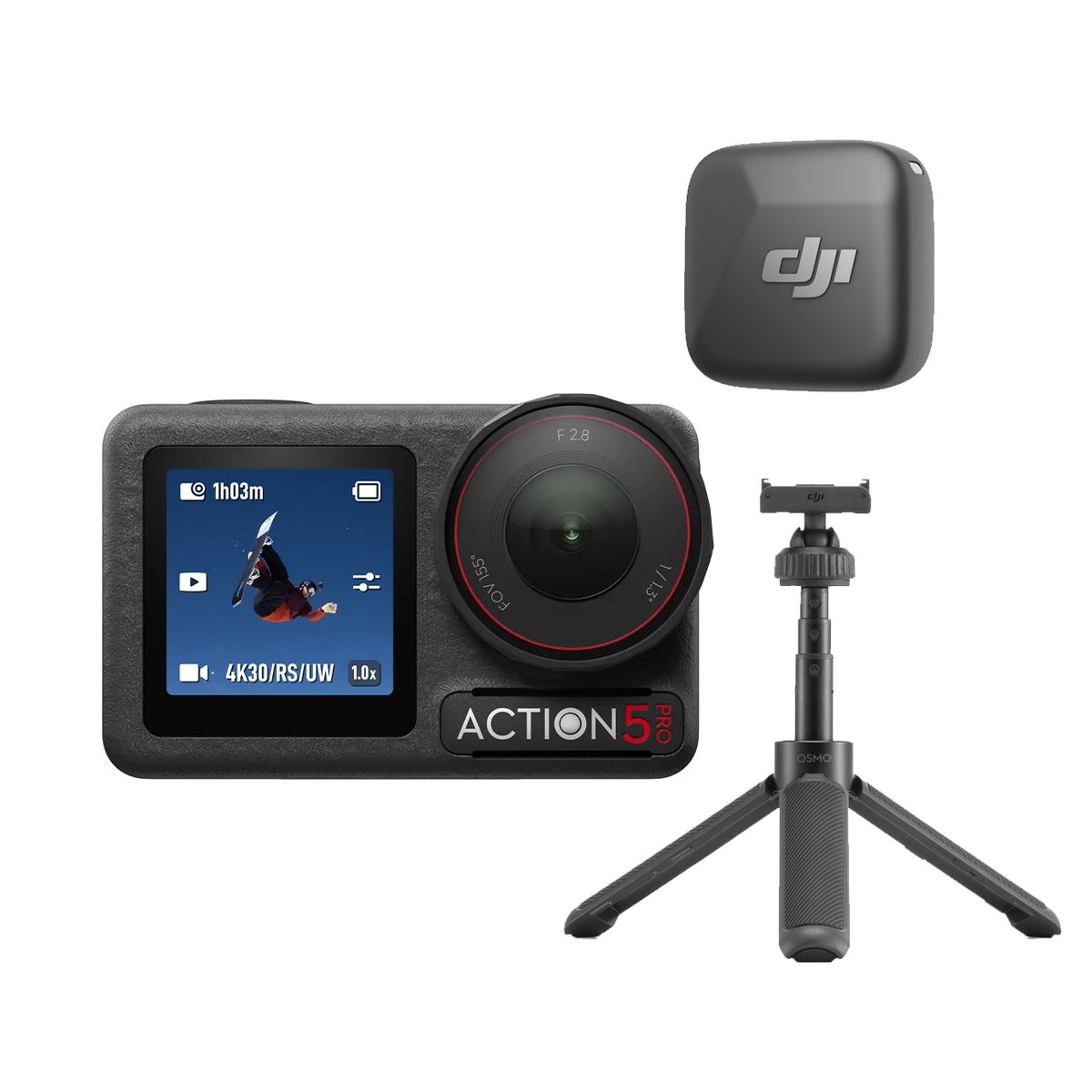 DJI - DJI Pack para Vlogs Osmo Action 5 Pro (Mic Mini + Minibrazo extensible)
