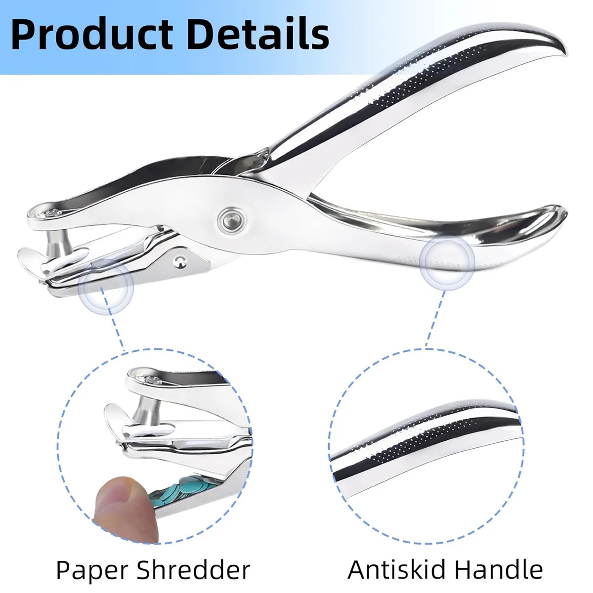 KUANGYE - Perforadora De Papel Manual 2 Agujero Perforadora 3mm+6mm