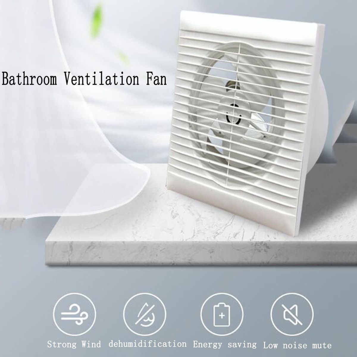 YOMYM - Extractor De Aire 4″ Cuadrado Certificado Para Baño