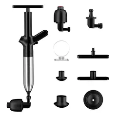 HALMAN - Destapacaños Profesional-Manómetro y Acero 304-Multi-Uso