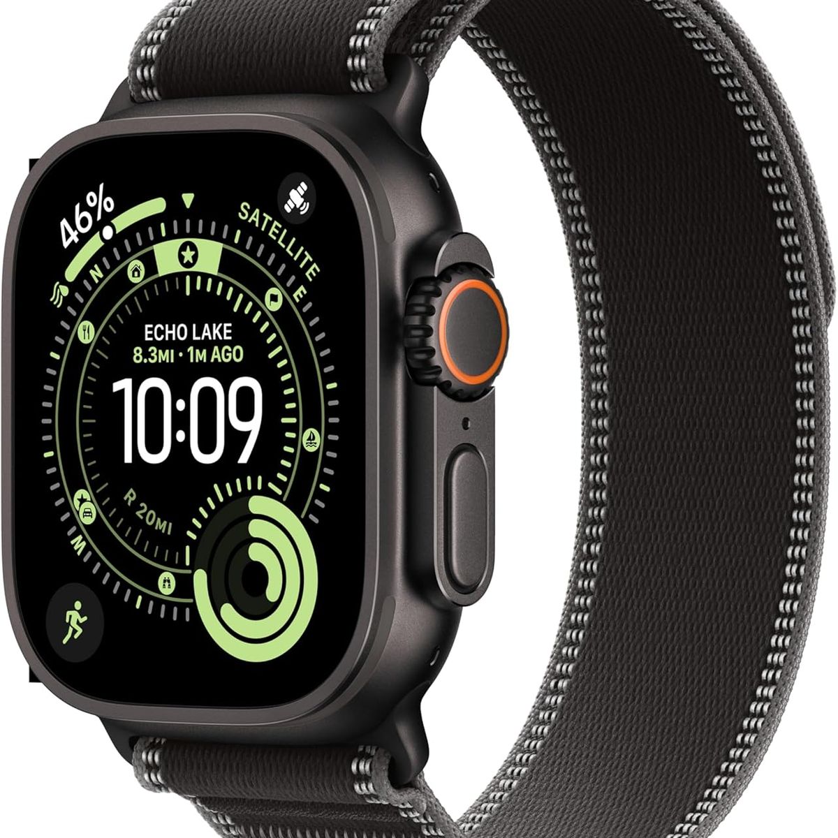 APPLE - Apple Reloj Ultra 3 49 mm MF1H4 Con Caja De Titanio Negro y Correa De Trail Loop Negra/Carbón - M/L