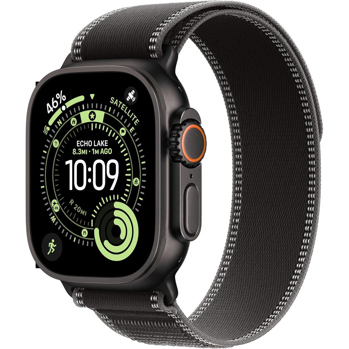 APPLE - Apple Reloj Ultra 3 49 mm MF1H4 Con Caja De Titanio Negro y Correa De Trail Loop Negra/Carbón - M/L