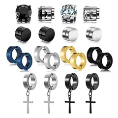ATURE - Set 10 Pares De Aros Piercing Falsos A Presión Y Magnética