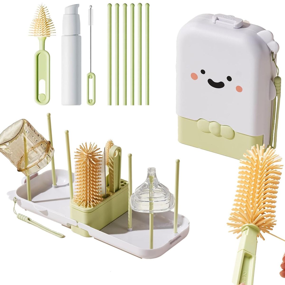 ATURE - Escurridor De Mamaderas Con Bandeja De Secado 7 Piezas